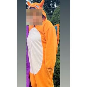 Charizard pokemon costume onesie sleeper pyjama adult L